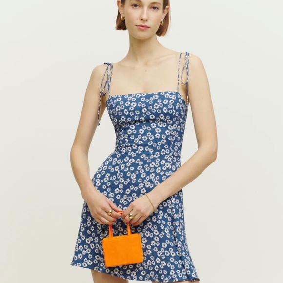 Reformation Presley Mini Dress in Dana - Picture 3 of 8